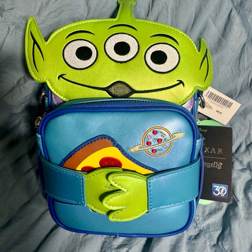 LOUNGEFLY Alien Crossbody Bag with Planet Patch